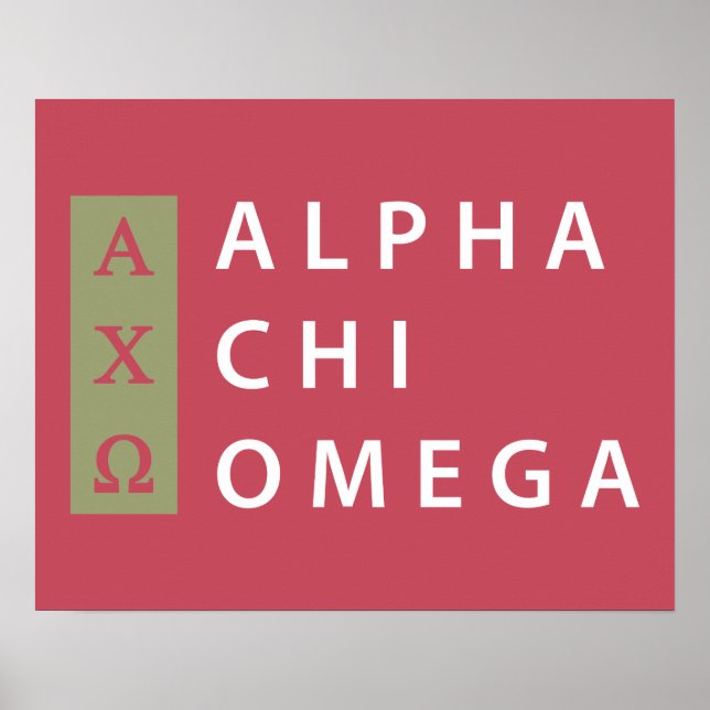 Alpha Chi Omega | Gestapelte Logos Poster (Vorne)
