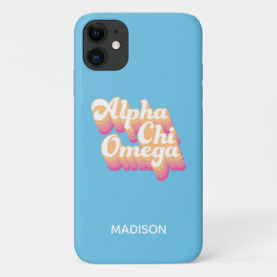 Alpha Chi Omega Groovy Script Case-Mate iPhone Hülle