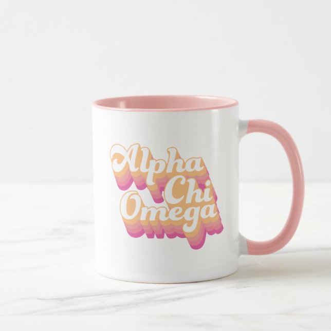 Alpha Chi Omega| Groovy Script Tasse (Rechts)