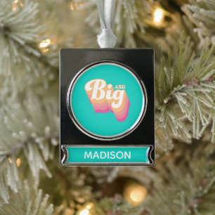 Alpha Chi Omega  groß Banner-Ornament Silber