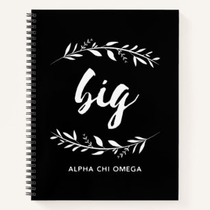 Alpha Chi Omega   Große Girlande Notizbuch