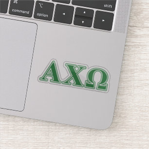 Alpha Chi Omega Grüne Buchstaben Aufkleber
