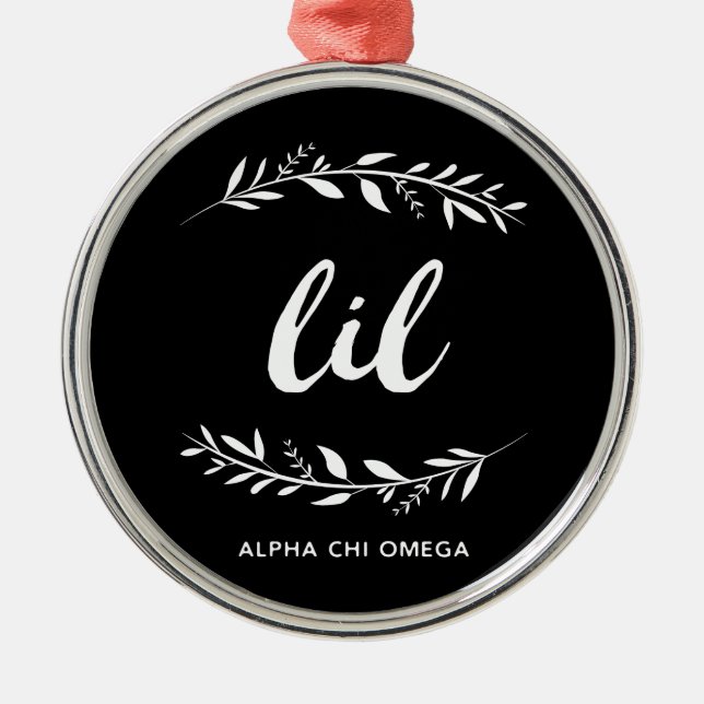 Alpha Chi Omega| Kranz Ornament Aus Metall (Vorne)