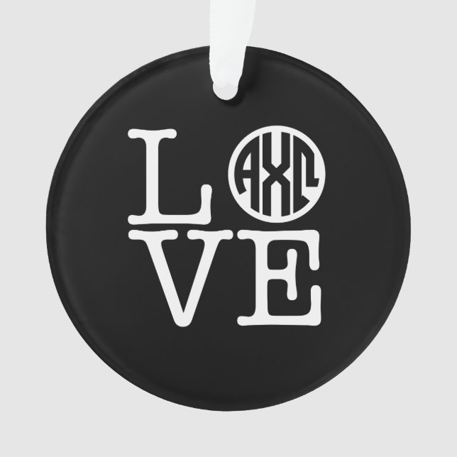 Alpha Chi Omega | Liebe Ornament (Vorderseite)
