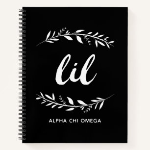 Alpha Chi Omega   Lil Wreath Notizbuch