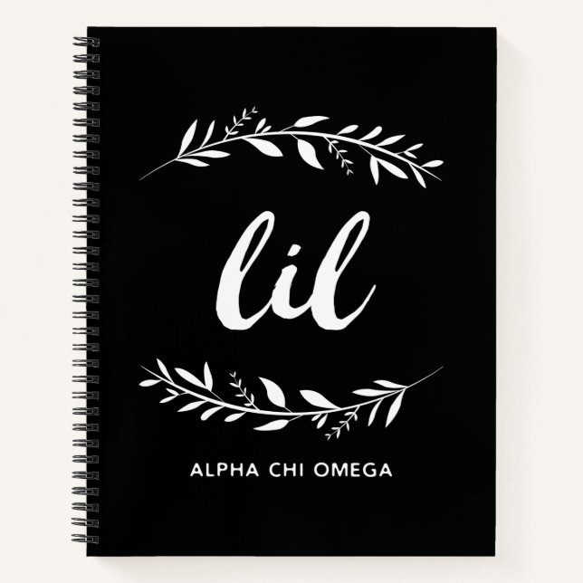 Alpha Chi Omega | Lil Wreath Notizbuch (Vorderseite)