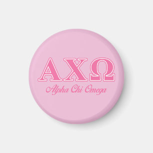 Alpha Chi Omega rosa Buchstaben Magnet