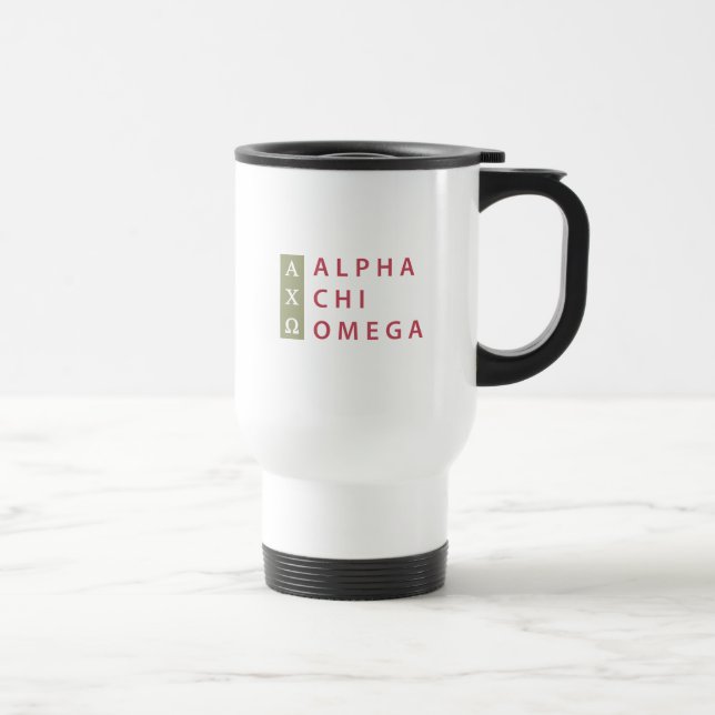 Alpha Chi-Omega| Staplungslogo Reisebecher (Rechts)