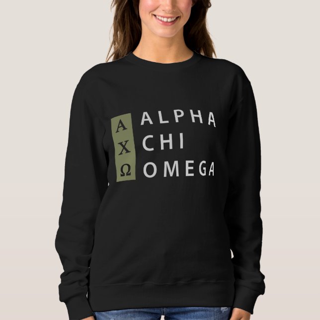 Alpha Chi-Omega| Staplungslogo Sweatshirt (Vorderseite)