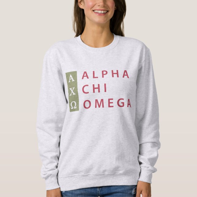 Alpha Chi-Omega| Staplungslogo Sweatshirt (Vorderseite)