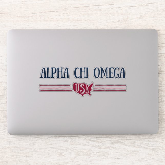 Alpha Chi Omega - USA Aufkleber (Computer)