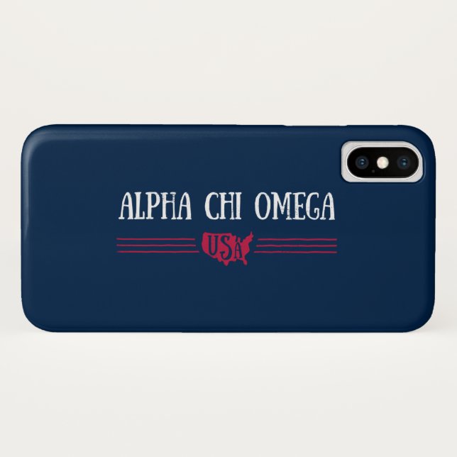 Alpha Chi Omega - USA Case-Mate iPhone Hülle (Rückseite (Horizontal))