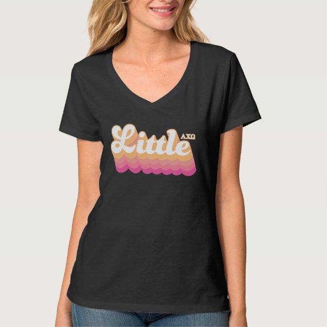 Alpha Chi Omega| wenig T-Shirt (Vorderseite)