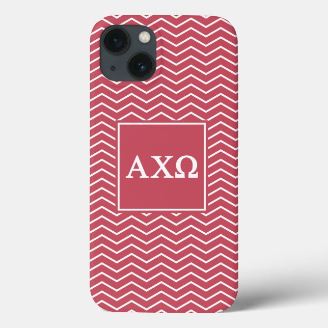 Alpha Chi Omega | Zickzack Muster Case-Mate iPhone Hülle (Rückseite)