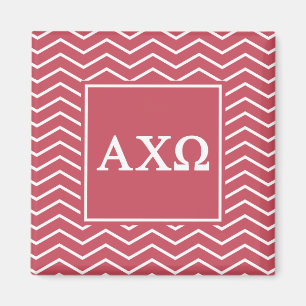 Alpha Chi Omega Zickzack Muster Magnet