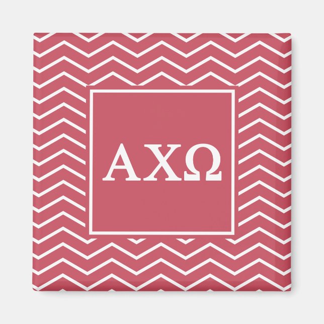 Alpha Chi Omega | Zickzack Muster Magnet (Vorne)