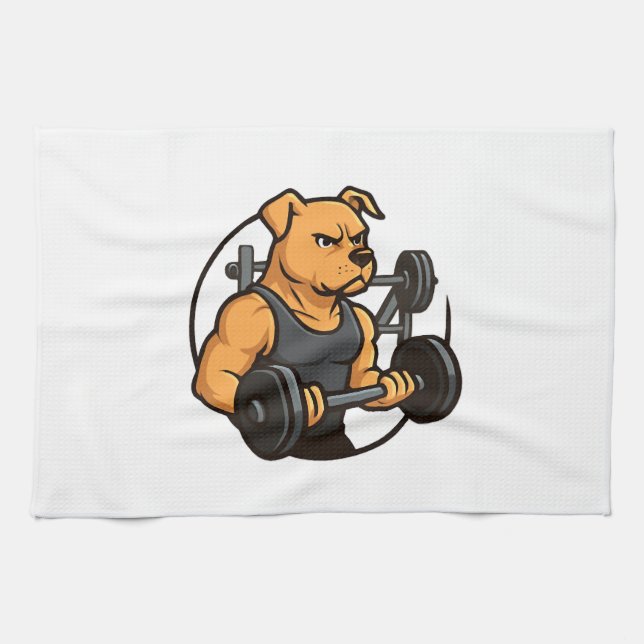 Alpha Dog Gym - Power Unleashed Geschirrtuch (Horizontal)