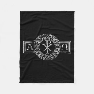 Alpha Et Omega Chi und Rho Xp Jesus Christus Chris Fleecedecke