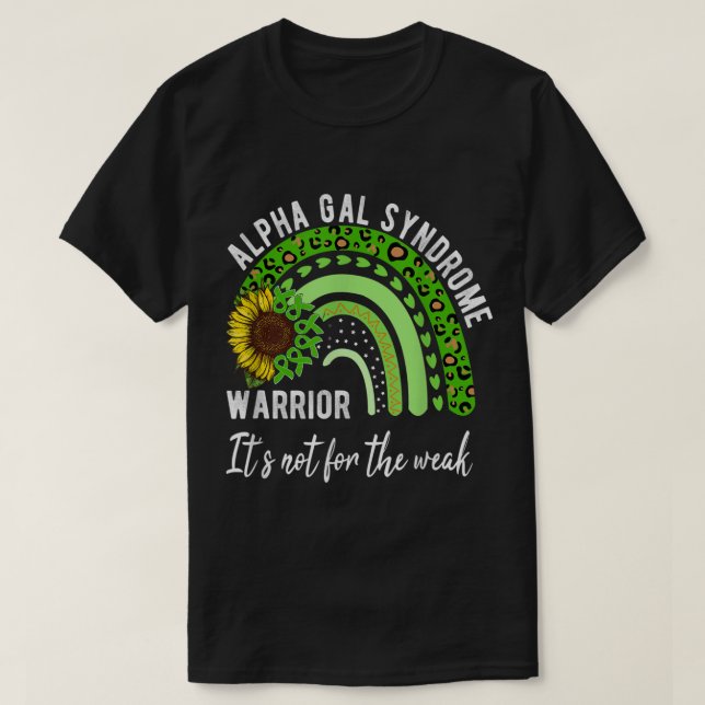 Alpha Gal Syndrom shirts sunflower rainbow awarene (Design vorne)