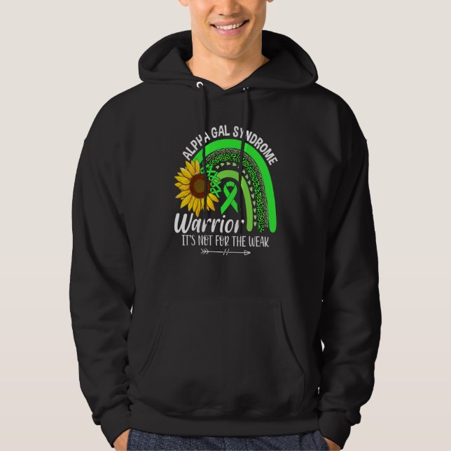 Alpha Gal Syndrom Sunflower Rainbow Awareness Hoodie (Vorderseite)