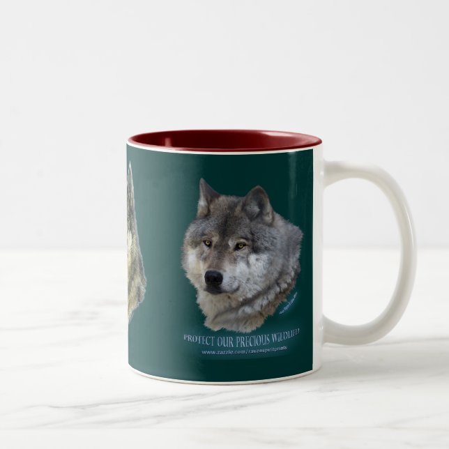 Alpha Gray Wolf Collection Zweifarbige Tasse (Rechts)