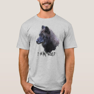 Alpha Gray Wolf Head Wildlife T - Shirt