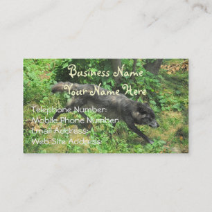 Alpha Gray Wolf - Summer Wildlife Business Cards Visitenkarte