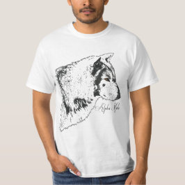 Alpha Gray Wolf Wildlife Illustration T-Shirt