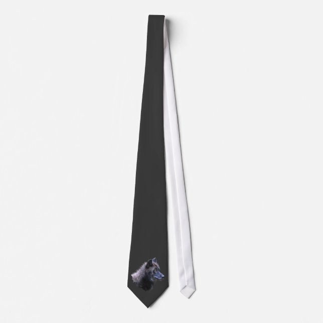 Alpha Gray Wolf Wildlife Necktie Krawatte (Vorderseite)