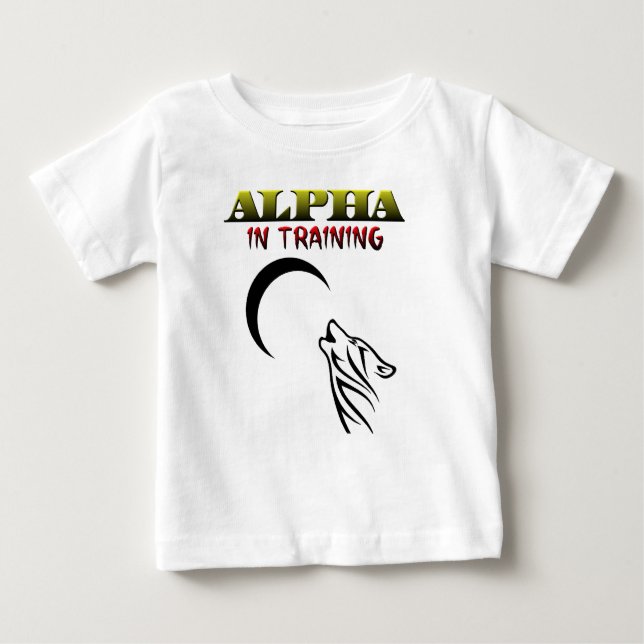 Alpha im Training Baby T-shirt (Vorderseite)