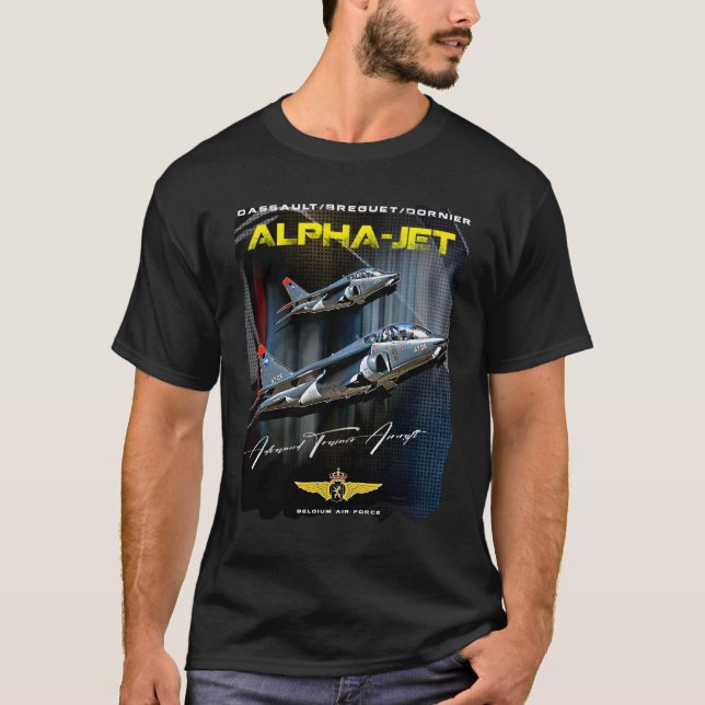 Alpha Jet Belgium Air Force Advanced Trainer Flugz T-Shirt (Vorderseite)
