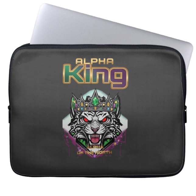 Alpha king motivational  laptopschutzhülle (Vorderseite)