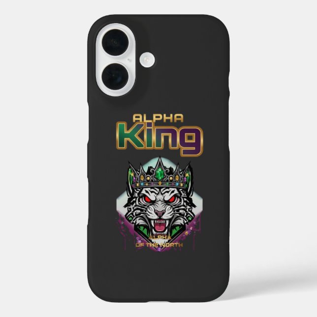 Alpha-König Motivations-  Case-Mate iPhone Hülle (Rückseite)