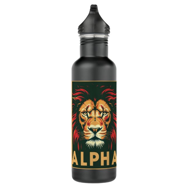 "Alpha Lion" Wasserflasche aus Edelstahl Edelstahlflasche (Rechts)