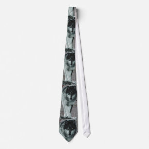 Alpha Male Timber Wolf Wildlife Necktie Krawatte