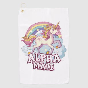 Alpha Male Unicorn Golfhandtuch