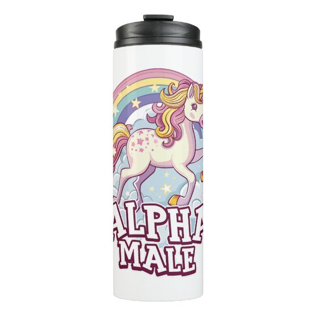 Alpha Male Unicorn Thermosbecher (Vorderseite)