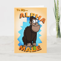 Alpha-Männchen-Geburtstags-Karte