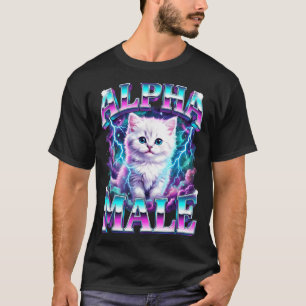 Alpha-Männchen Katzenbaby lustig für Männer Frauen T-Shirt