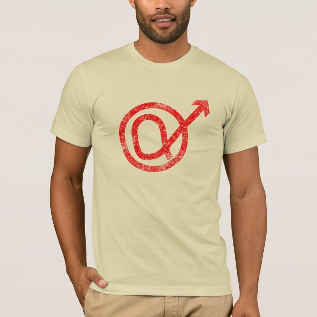 Alpha-Männchen-Zeichen T-Shirt (Vorderseite)