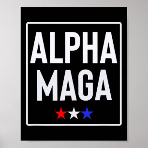 Alpha Mega Trump 2024 Wahl-Design Poster