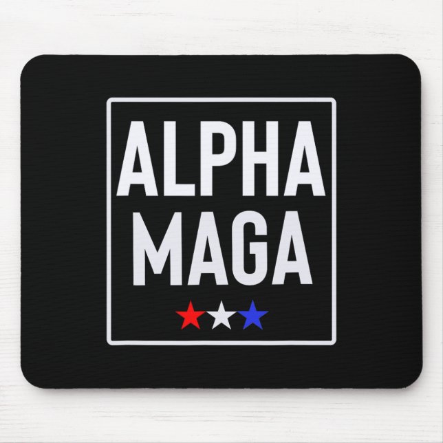Alpha Mega Trump Wahldesign 2024 Mousepad (Vorne)