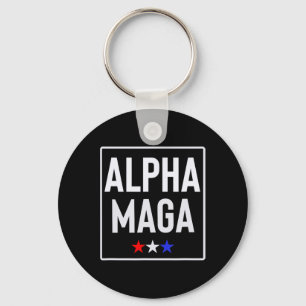 Alpha Mega Trump Wahldesign 2024 Schlüsselanhänger