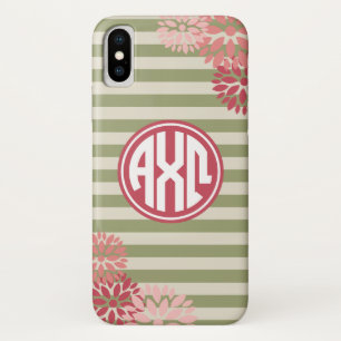 Alpha Monogramm-Streifen-Muster Chi-Omegas   Case-Mate iPhone Hülle