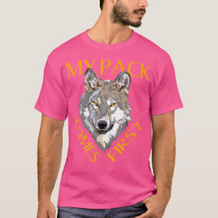 Alpha My Pack First Wolfisms Wolves Wolf Head T-Shirt