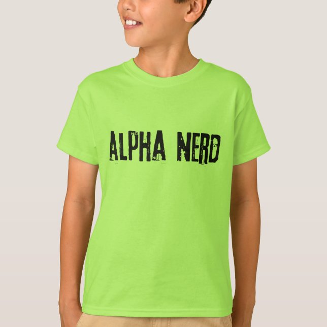 ALPHA NERD Fun T-Shirt (Vorderseite)