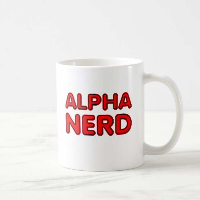Alpha Nerd Funny Mug Kaffeetasse (Rechts)
