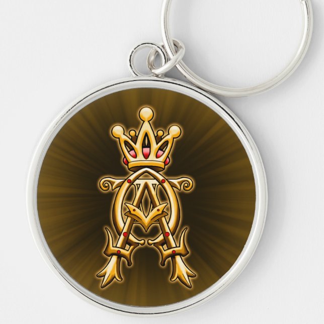 Alpha Omega King of Kings Design Schlüsselanhänger (Vorne)