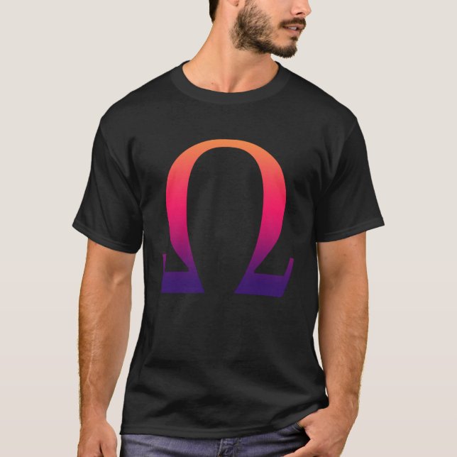 Alpha Omega Letter Greek Alphabet T-Shirt (Vorderseite)