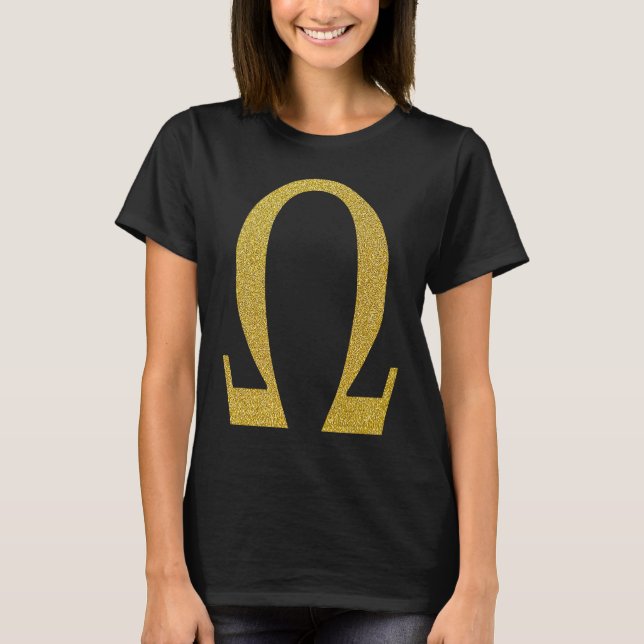 Alpha Omega Letter Greek Alphabet T-Shirt (Vorderseite)